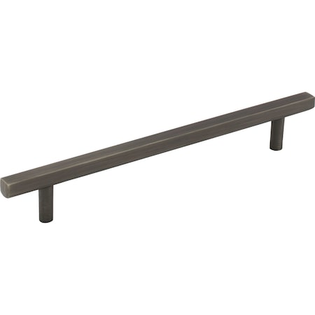 Jeffrey Alexander 160 mm Center-to-Center Brushed Pewter Square Dominique Cabinet Bar Pull 845-160BNBDL